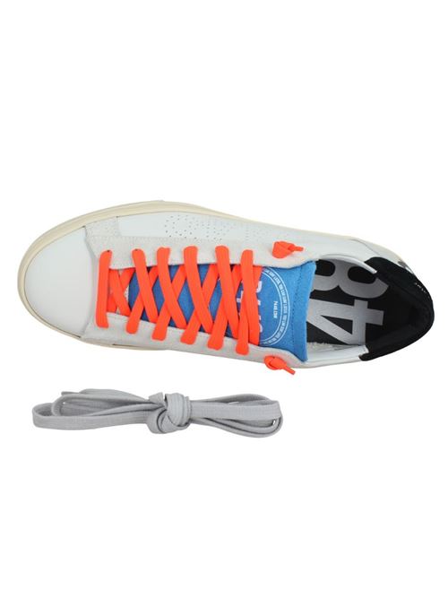 Low leather sneakers P448 | S24JACK-M.WH-NEON