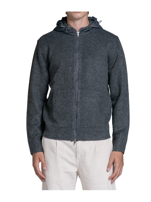 hoodie zip mixed viscose c.rock IMPURE | QUINN.C02