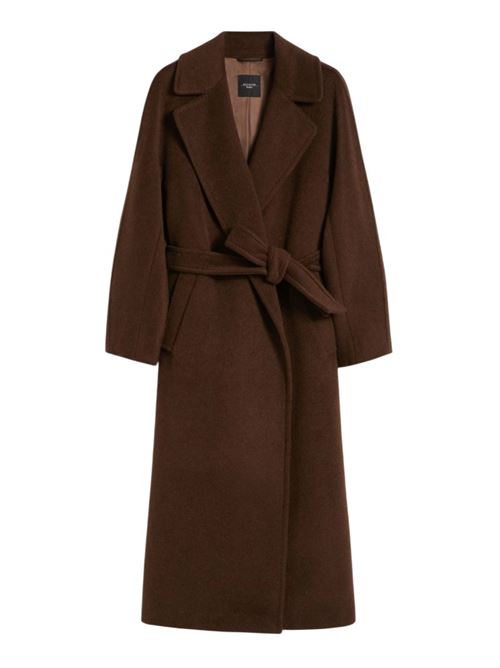 Cappotto lungo in lana e alpaca - CIOCCOLATO WEEKEND | 2525016082600.012