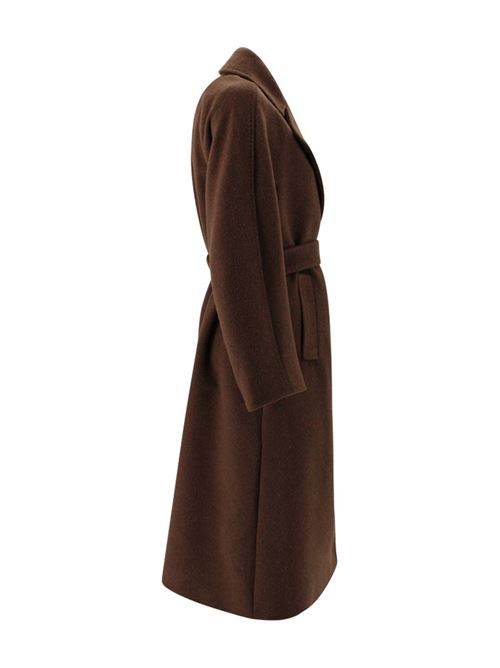 Cappotto lungo in lana e alpaca - CIOCCOLATO WEEKEND | 2525016082600.012