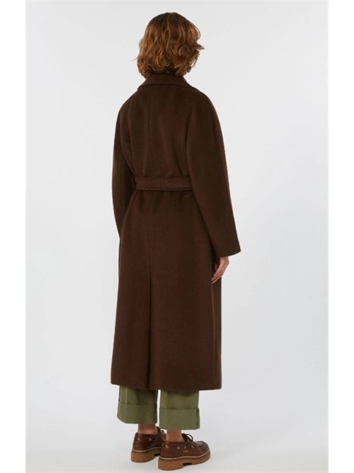 Cappotto lungo in lana e alpaca - CIOCCOLATO WEEKEND | 2525016082600.012