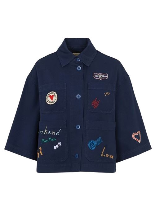 Giacca ampia con motivi ricamati in cotone WEEKEND | 2525046021600.002
