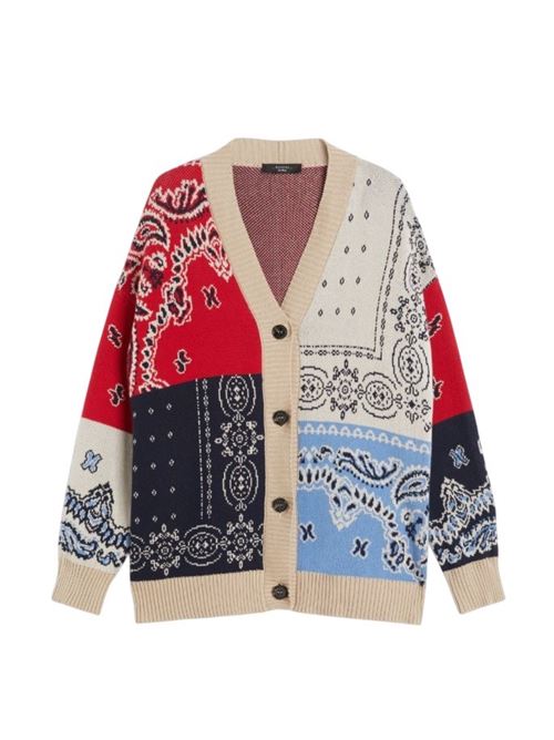 Cardigan over in filato jacquard WEEKEND | 2525346051600.001