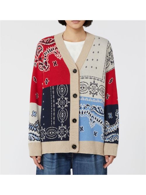 Cardigan over in filato jacquard WEEKEND | 2525346051600.001
