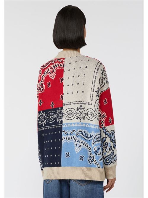 Cardigan over in filato jacquard WEEKEND | 2525346051600.001