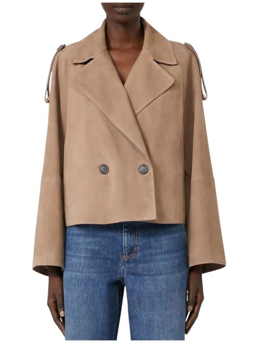 Trench corto in pelle scamosciata WEEKEND | 2525446061600.001