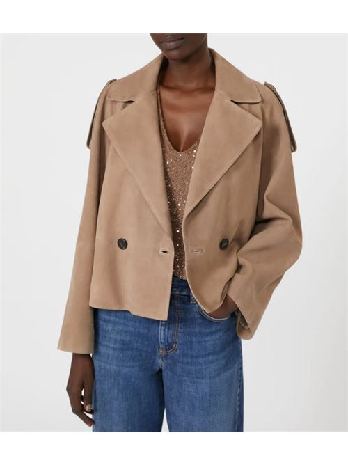 Trench corto in pelle scamosciata WEEKEND | 2525446061600.001