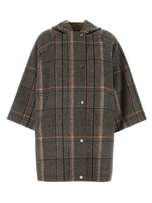 Coat in check wool and water-repellent canvas WEEKEND | 2425496012600.001